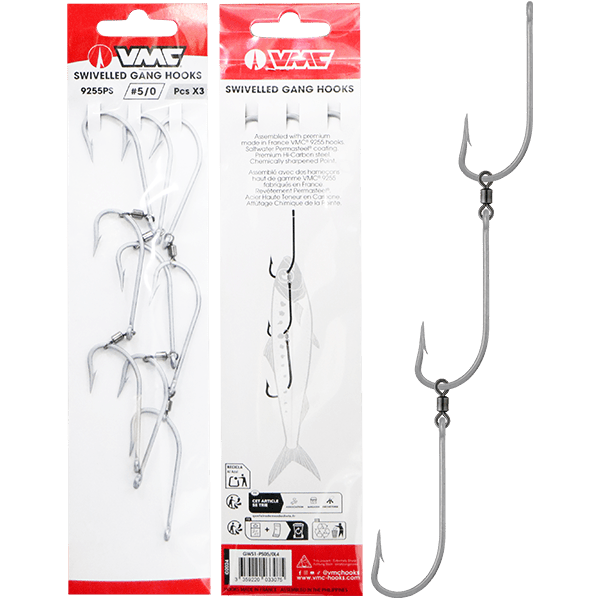 VMC Swivelled Gang 3 Hooks - Addict Tackle