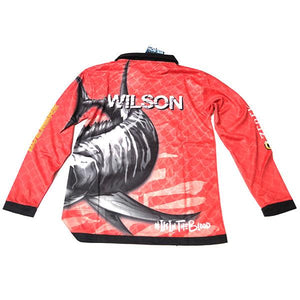 Wilson Kids Long Sleeve Fishing Shirt - Coral - Addict Tackle