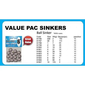 Cobalt Blue Value Pack Lead Ball Sinkers by Viva Fishing at Addict Tackle