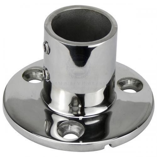 1in/25mm Round Base Rail Fitting 90 deg 316G by Sam Allen at Addict Tackle