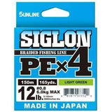 Sunline Siglon PEx4 Braided Fishing Line Green by Sunline at Addict Tackle
