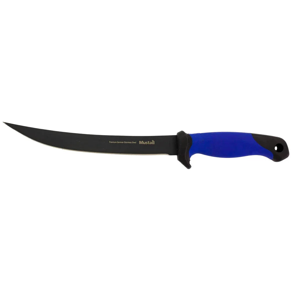 Mustad Fillet Knife With Sheath 9" Blue by Mustad at Addict Tackle