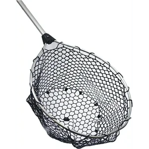 STM Fishcare Silver Rubber Landing Net - 70cm Handle by STM Tackle at Addict Tackle