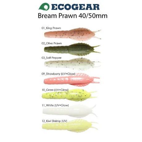 Ecogear Aqua Bream Prawn Soft Plastic 40mm by Ecogear at Addict Tackle