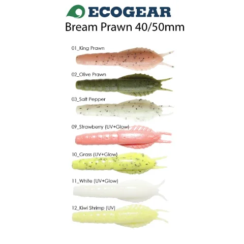 Ecogear Aqua Bream Prawn Soft Plastic 50mm by Ecogear at Addict Tackle