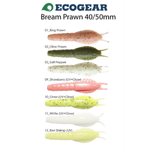 Ecogear Aqua Bream Prawn Soft Plastic 50mm by Ecogear at Addict Tackle