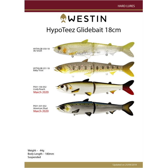 Westin Hypoteez Glide Bait 18cm by Addict Tackle at Addict Tackle