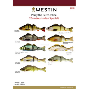 Westin Percy The Perch 20cm Inline Sinking Hard Body Lure by Westin at Addict Tackle