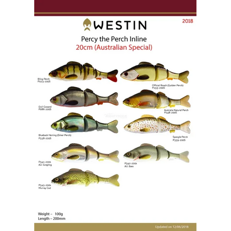 Westin Percy The Perch 20cm Inline Sinking Hard Body Lure by Westin at Addict Tackle