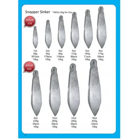 Snapper Sinker Single by Viva Fishing at Addict Tackle