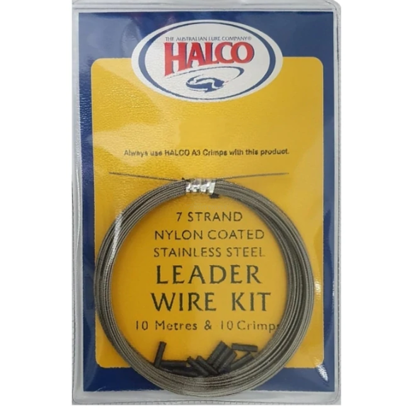 Halco 7 Strand Nylon Coated Leader Wire Kit 10m by Halco at Addict Tackle