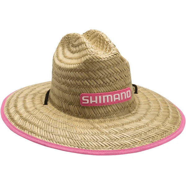 Shimano Kids Straw Hat Pink by Shimano at Addict Tackle