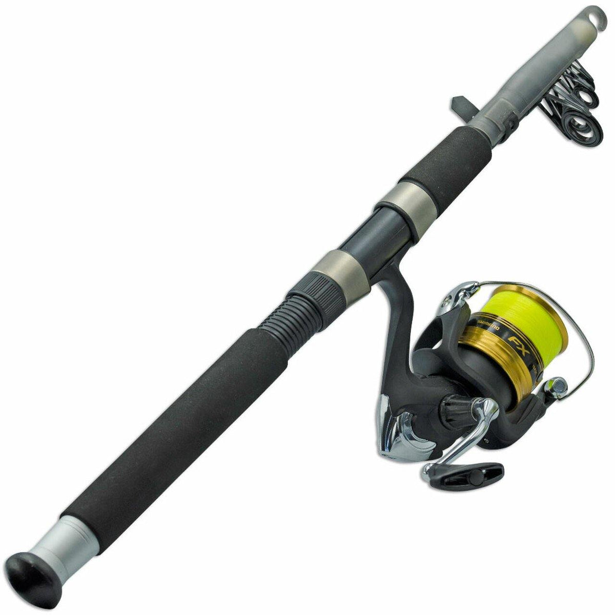 Shimano FX Telescopic Rod and Reel Combo Spooled by Shimano at Addict Tackle
