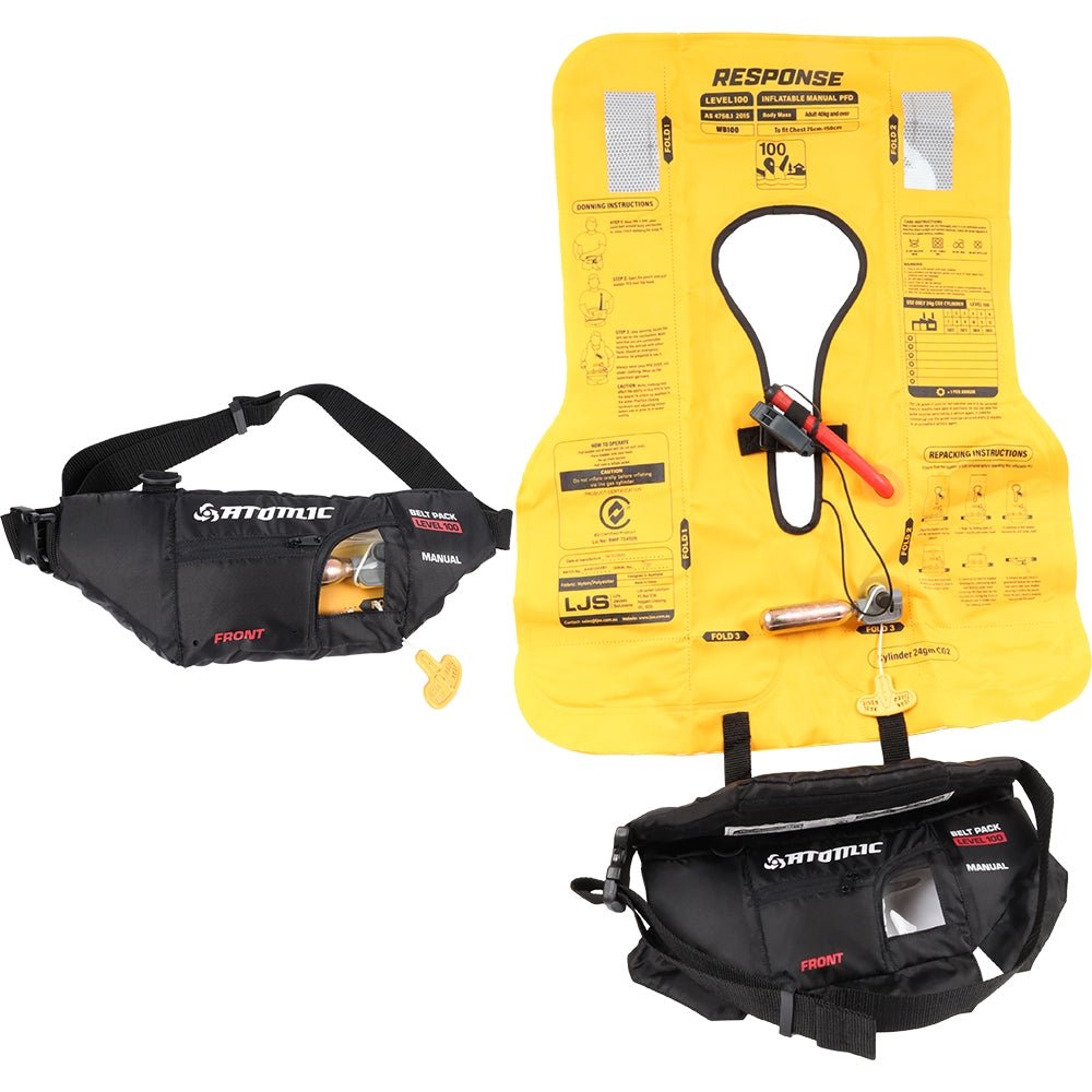 Atomic Inflatable Waist Belt PFD - level 100 - Addict Tackle