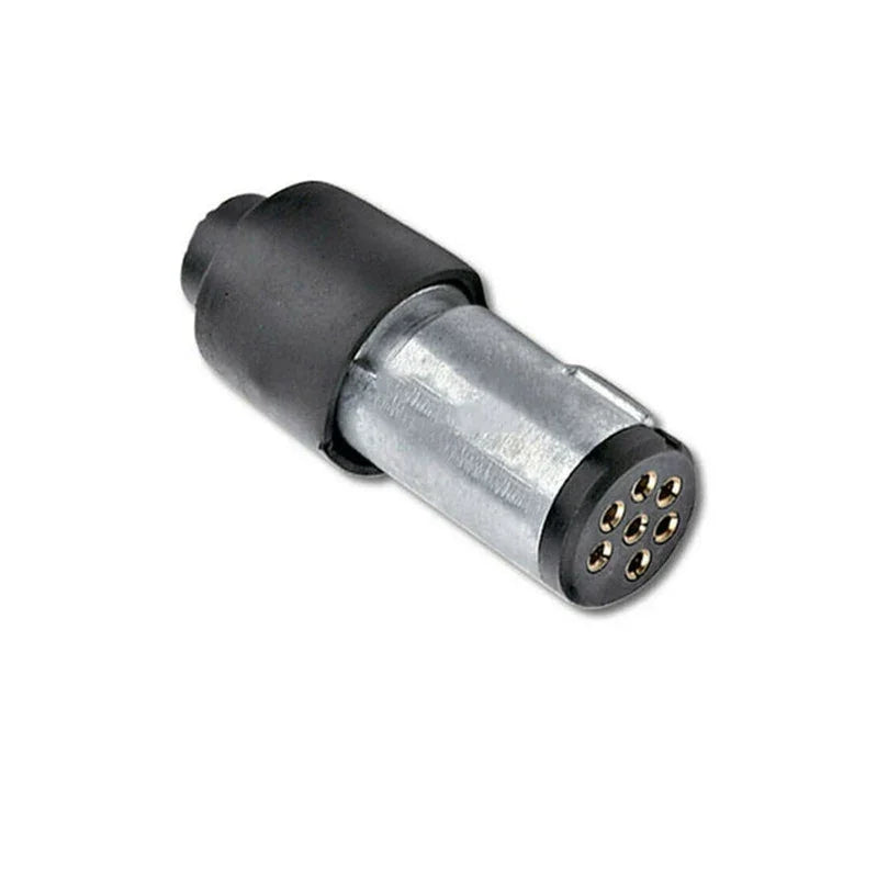 Metal Trailer Plug 7 Pin Small Round MP70B by Ark at Addict Tackle