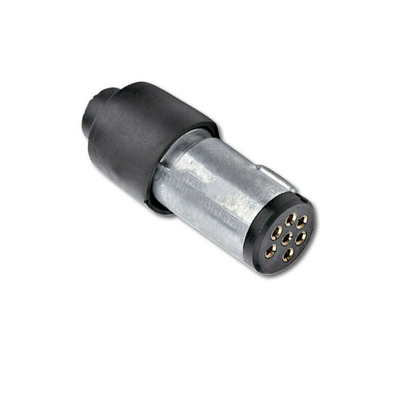 Metal Trailer Plug 7 Pin Small Round MP70B by Ark at Addict Tackle