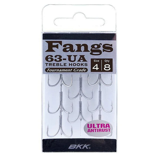 BKK Fangs 63-UA Treble Hooks by BKK at Addict Tackle