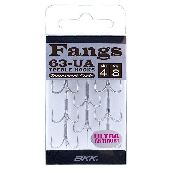 BKK Fangs 63-UA Treble Hooks by BKK at Addict Tackle