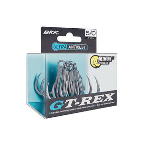 BKK GT-Rex Barbless Treble Hooks by BKK at Addict Tackle