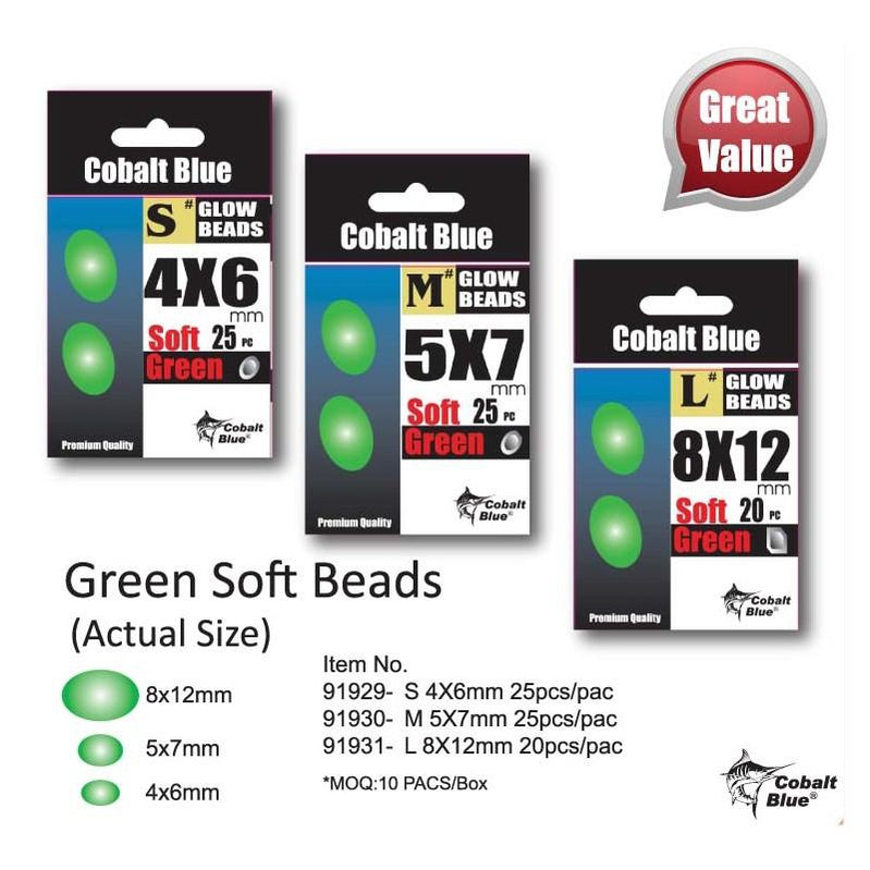 Cobalt Blue Green Soft Beads by Cobalt Blue at Addict Tackle