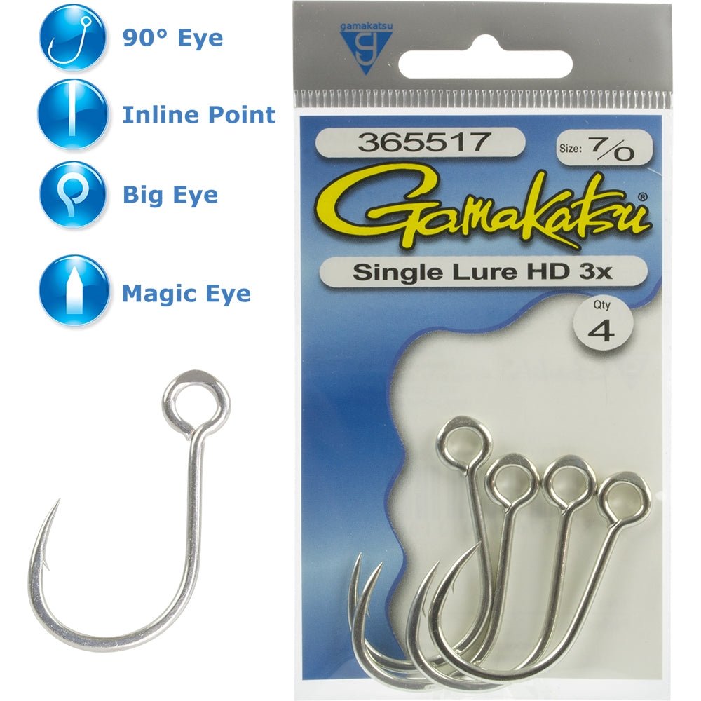 Gamakatsu Single Lure Hooks HD 3X - Addict Tackle