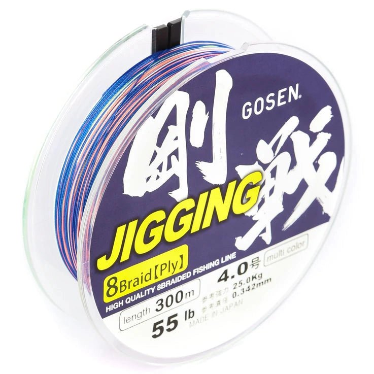 GOSEN JIGGING BRAID 8 PLY - 300m - Addict Tackle