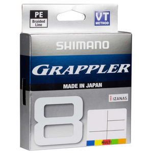 Shimano Grappler 8 PE Braid Multi Colour 300m by Shimano at Addict Tackle
