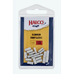 Halco Aluminium Single Crimp Sleeve - Qty 20 by Halco at Addict Tackle