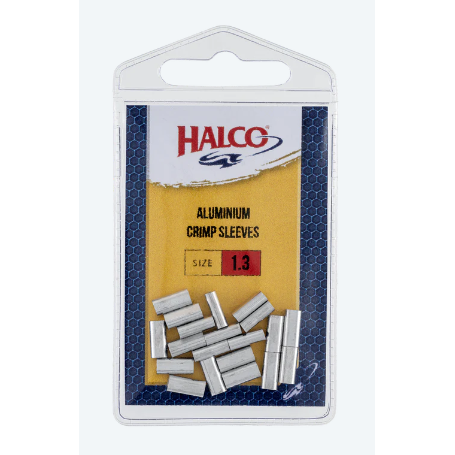Halco Aluminium Single Crimp Sleeve - Qty 20 by Halco at Addict Tackle