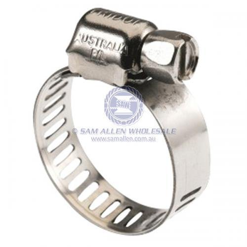 HOSE CLAMP S/S 11MM - 18MM (2 Pack) by Sam Allen at Addict Tackle