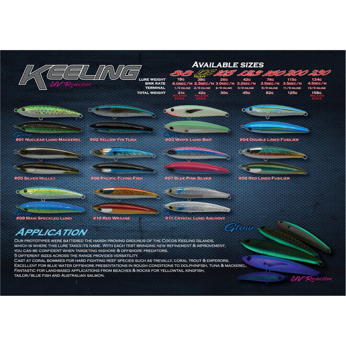 Ocean Legacy Keeling Lures 105mm Slow Sinking by Oceans Legacy at Addict Tackle