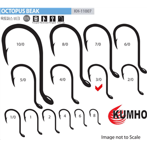 Kumho 11077 Octopus Beak Hooks by Kumho at Addict Tackle