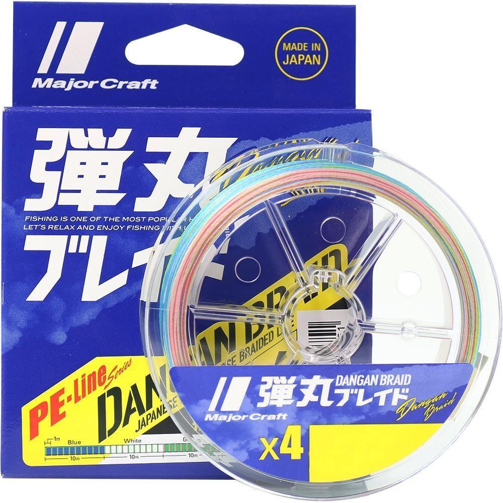 Major Craft Dangan X4 Braid 150M Multicolour by Majorcraft at Addict Tackle