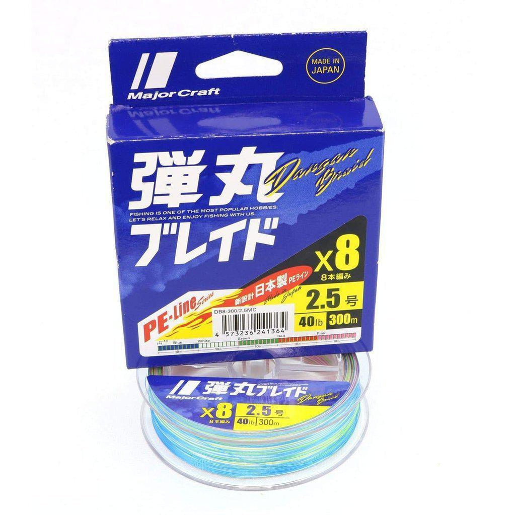 Major Craft Dangan X8 Braid 150M Multicoulour by Majorcraft at Addict Tackle