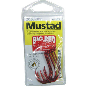 Mustad Big Red Suicide Hooks by Mustad at Addict Tackle