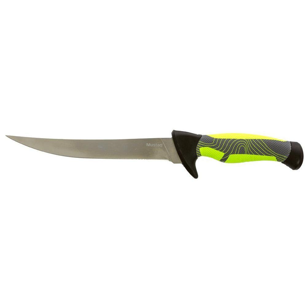 Mustad Green Fillet Knife Mirror Polish With Sheath by Mustad at Addict Tackle