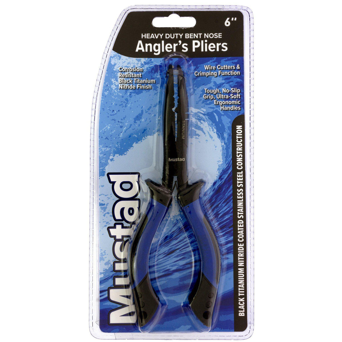 Mustad Heavy Duty Bent Nose Anglers Pliers 6&#39;&#39; by Mustad at Addict Tackle