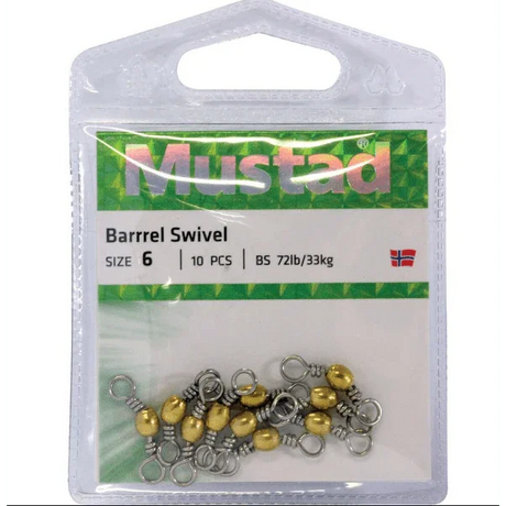 Mustad Barrel Swivel - Addict Tackle