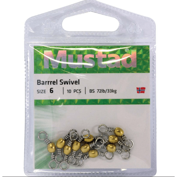 Mustad Barrel Swivel - Addict Tackle