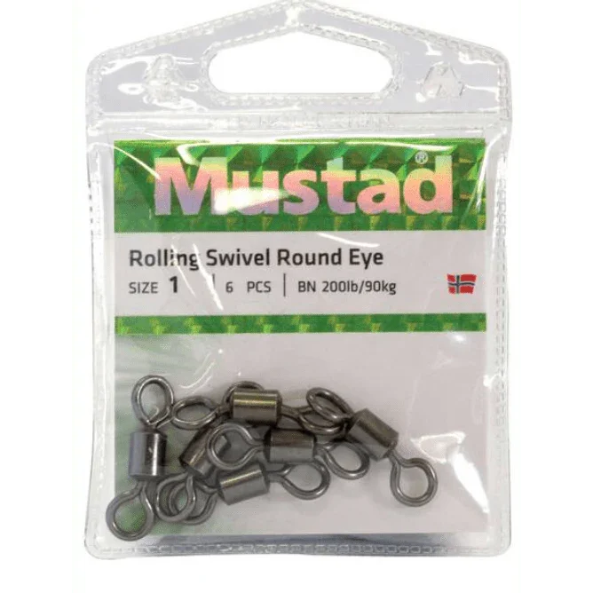 Mustad Rolling Swivel Round Eye - Addict Tackle