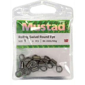 Mustad Rolling Swivel Round Eye - Addict Tackle