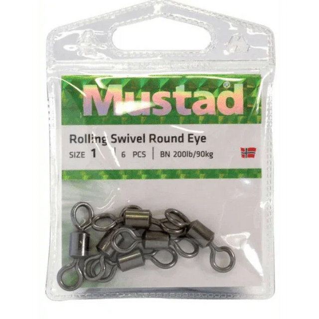 Mustad Rolling Swivel Round Eye - Addict Tackle