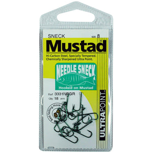 Mustad Needle Sneck Green Hooks by Mustad at Addict Tackle