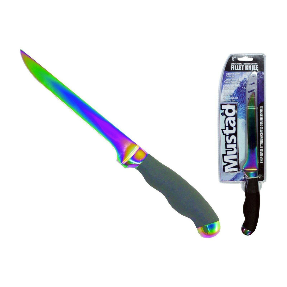 Mustad Titanium Coated Fillet Knife 6&#39;&#39; by Mustad at Addict Tackle