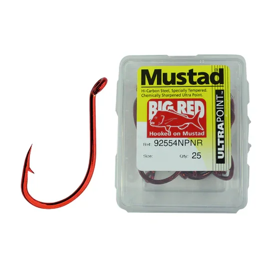 Mustad Big Red Hooks 25 Pack by Mustad at Addict Tackle