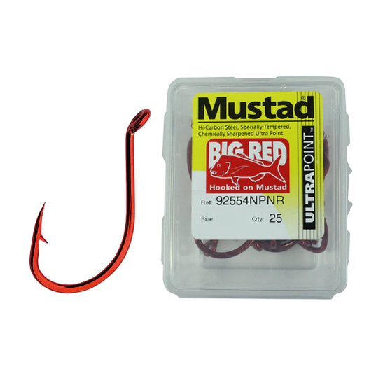 Mustad Big Red Hooks 25 Pack by Mustad at Addict Tackle