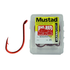 Mustad Big Red Hooks 25 Pack - Addict Tackle