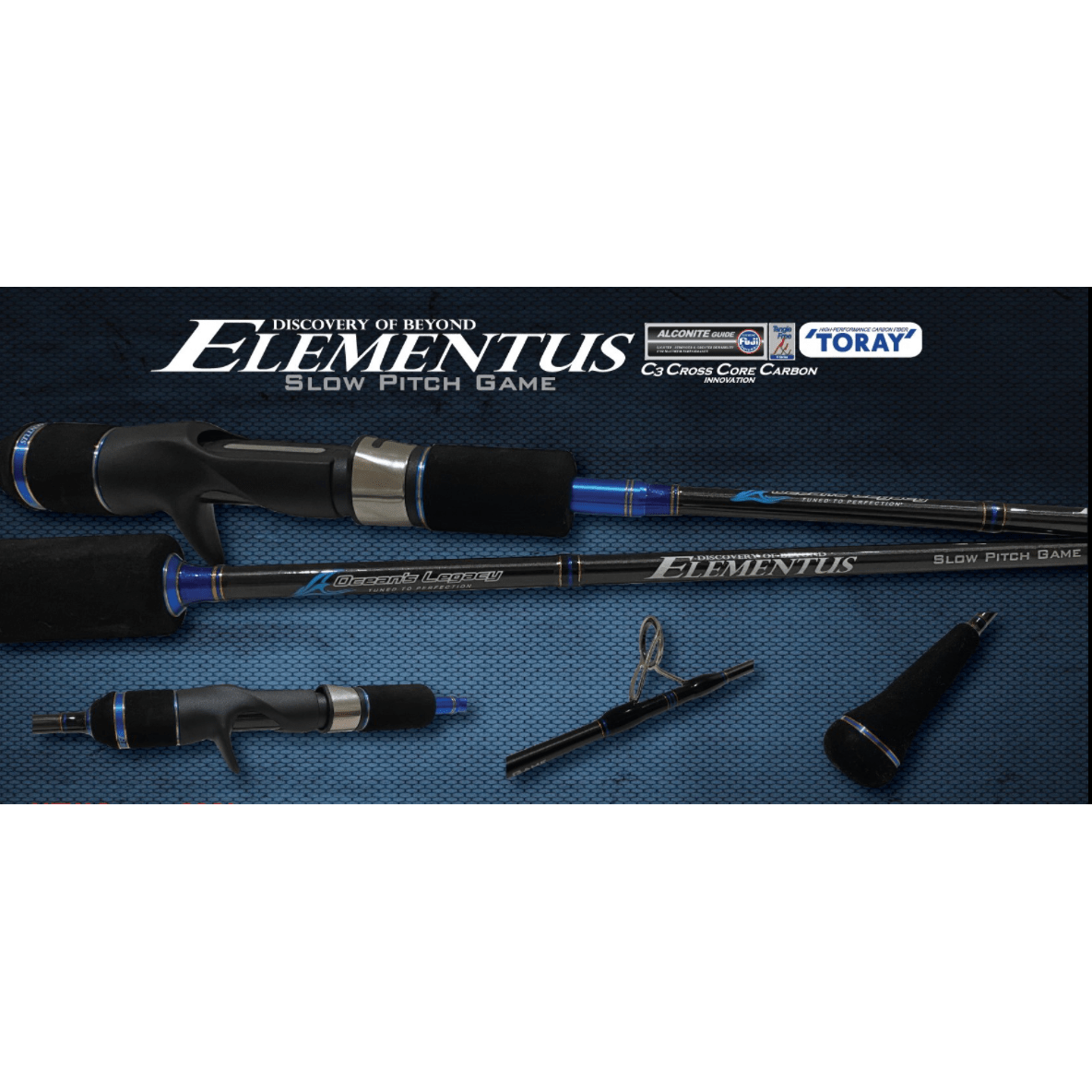 Oceans Legacy Elementus Slow Pitch Overhead Jigging Rod - Addict Tackle