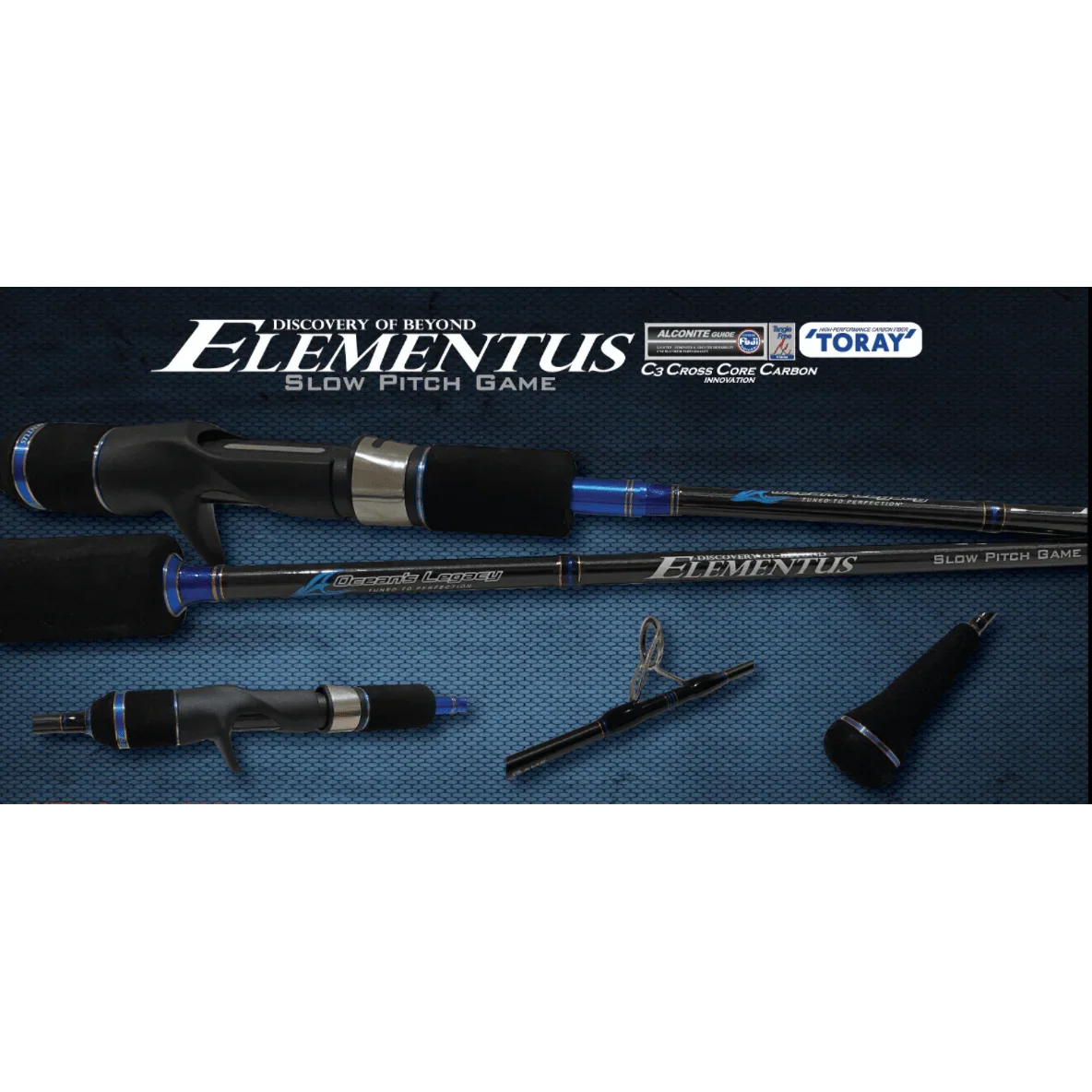 Oceans Legacy Elementus Slow Pitch Spiral Guide Overhead Jigging Rod - Addict Tackle