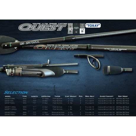 Oceans Legacy Quest Inshore Ultra Finesse Spin Rod - Addict Tackle